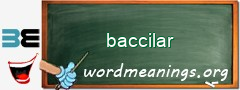 WordMeaning blackboard for baccilar
